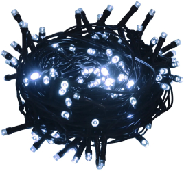 vidaXL Instalatie cu 300 LED-uri alb rece 30 m PVC