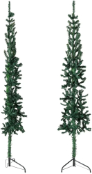 vidaXL Jumatate brad de Craciun subtire cu suport verde 150 cm 
