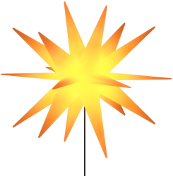vidaXL Lumina de Craciun cu LED/tarus de sol galben 57 cm pliabila 