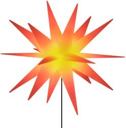 vidaXL Lumina de Craciun cu LED/tarus de sol rosu 57 cm pliabil 