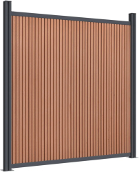 vidaXL Panouri de gard maro 180x186 cm WPC 