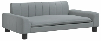 vidaXL Pat de caini gri deschis 90x53x30 cm material textil