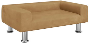 vidaXL Pat de caini maro 70x45x26 5 cm catifea 