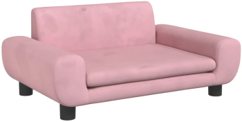 vidaXL Pat de caini roz 70x45x33 cm catifea 