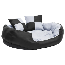 vidaXL Perna reversibila si lavabila caini gri si negru 85x70x20 cm 