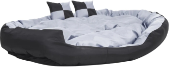 vidaXL Perna reversibila si lavabila pt caini gri/negru 150x120x25 cm 