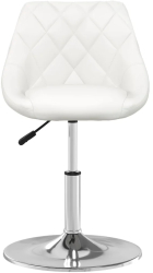 vidaXL Scaun de bar alb piele ecologica 