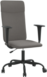 vidaXL Scaun de birou reglabil in inaltime gri inchis textil 