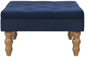vidaXL Taburet bleumarin 60x60x36 cm catifea 
