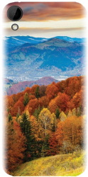 Husa din silicon compatibila cu Htc Desire 10 Lifestyle - model Autumn Mountain Fall Rusty Forest 