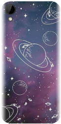 Husa din silicon compatibila cu Htc Desire 10 Lifestyle - model Cosmic Drawn Map 