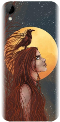 Husa din silicon compatibila cu Htc Desire 10 Lifestyle - model Fantasy Wolf Woman 