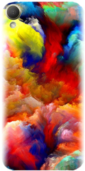 Husa din silicon compatibila cu Htc Desire 10 / M10 - model Oil Painting Colorful Strokes 
