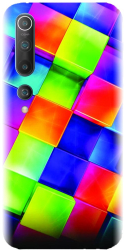 Husa din silicon compatibila cu Xiaomi Mi 10 Pro - model 3D Geometric Colorfull 