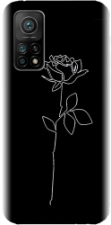 Husa din silicon compatibila cu Xiaomi Mi 10t Pro 5g - model Black Rose 
