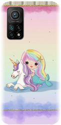 Husa din silicon compatibila cu Xiaomi Mi 10t Pro 5g - model Sirena si unicornul 
