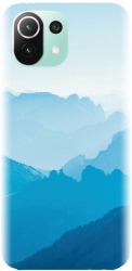Husa din silicon compatibila cu Xiaomi Mi 11 Lite LTE 4G / 5G / NE - model Blue Mountain Crests 