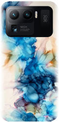 Husa din silicon compatibila cu Xiaomi Mi 11 Ultra - model Ink Flowers 