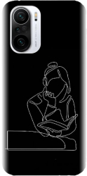 Husa din silicon compatibila cu Xiaomi Mi 11i - model Line Art The Smart One 