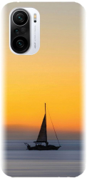 Husa din silicon compatibila cu Xiaomi Mi 11i - model Wind Sail Boat Ocean Sunset 
