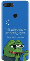 Husa din silicon compatibila cu Xiaomi Mi 8 Lite / Mi 8 Youth - model Blue Screen 