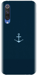 Husa din silicon compatibila cu Xiaomi Mi 9SE - model Blue Navy Anchor Illustration 