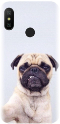 Husa din silicon compatibila cu Xiaomi Mi A2 Lite - model Simple Pug Selfie 