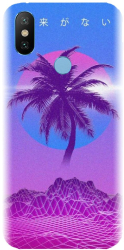 Husa din silicon compatibila cu Xiaomi Mi A2 - model Vaporwave Palm 