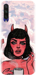 Husa din silicon compatibila cu Xiaomi Mi A3 - model Trippy Evil Mode 