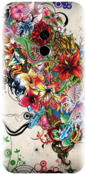 Husa din silicon compatibila cu Xiaomi Mi Mix 2 - model Abstract Flowers 