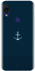 Husa din silicon compatibila cu Xiaomi Redmi Note 7 - model Blue Navy Anchor Illustration 