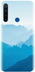 Husa din silicon compatibila cu Xiaomi Redmi Note 8T - model Blue Mountain Crests 