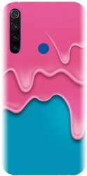 Husa din silicon compatibila cu Xiaomi Redmi Note 8T - model Pink Liquid Dripping 
