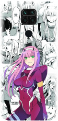 Husa din silicon compatibila cu Xiaomi Redmi Note 9 - model Anime Zero Two 