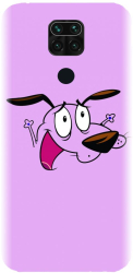 Husa din silicon compatibila cu Xiaomi Redmi Note 9 - model Courage The Cowardly Dog 