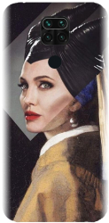 Husa din silicon compatibila cu Xiaomi Redmi Note 9 - model Girl With A Pearl 