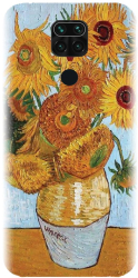 Husa din silicon compatibila cu Xiaomi Redmi Note 9 - model Sunflowers 2 