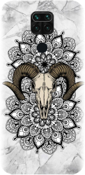 Husa din silicon compatibila cu Xiaomi Redmi Note 9 - model Tatoo Art Goat 
