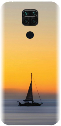 Husa din silicon compatibila cu Xiaomi Redmi Note 9 - model Wind Sail Boat Ocean Sunset 