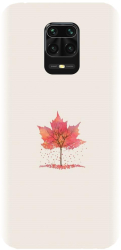 Husa din silicon compatibila cu Xiaomi Redmi Note 9 Pro - model Autumn Tree Leaf 