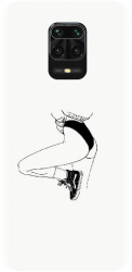 Husa din silicon compatibila cu Xiaomi Redmi Note 9 Pro - model Line Art Legs 