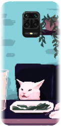 Husa din silicon compatibila cu Xiaomi Redmi Note 9 Pro - model Pixel Art Cat Meme 