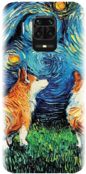 Husa din silicon compatibila cu Xiaomi Redmi Note 9s - model Doggy Night 