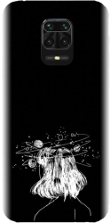 Husa din silicon compatibila cu Xiaomi Redmi Note 9s - model Line Art Dreamer 