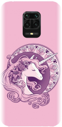 Husa din silicon compatibila cu Xiaomi Redmi Note 9s - model Purple Unicorn 
