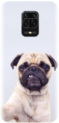 Husa din silicon compatibila cu Xiaomi Redmi Note 9s - model Simple Pug Selfie 