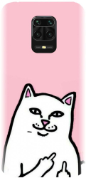 Husa din silicon compatibila cu Xiaomi Redmi Note 9s - model White Cat 