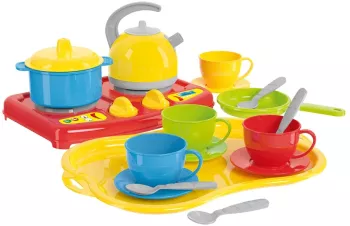 Set de vesela cu miniaragaz TechnoK 19 piese in cutie 
