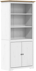 vidaXL Biblioteca BODO alb si maro 82x40x173 cm lemn masiv de pin 