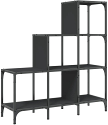 vidaXL Biblioteca negru 92x30x102 cm lemn prelucrat si metal 